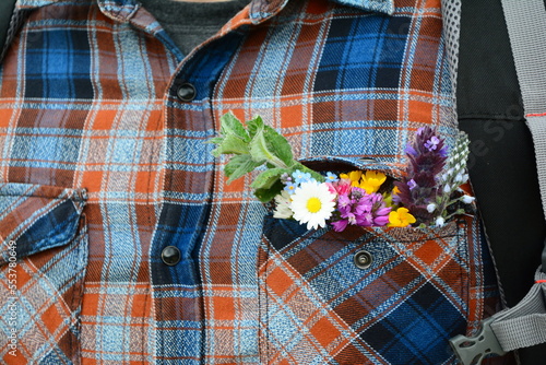 flowers in the pocket