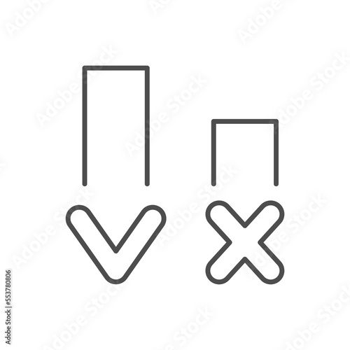 Voting result line outline icon