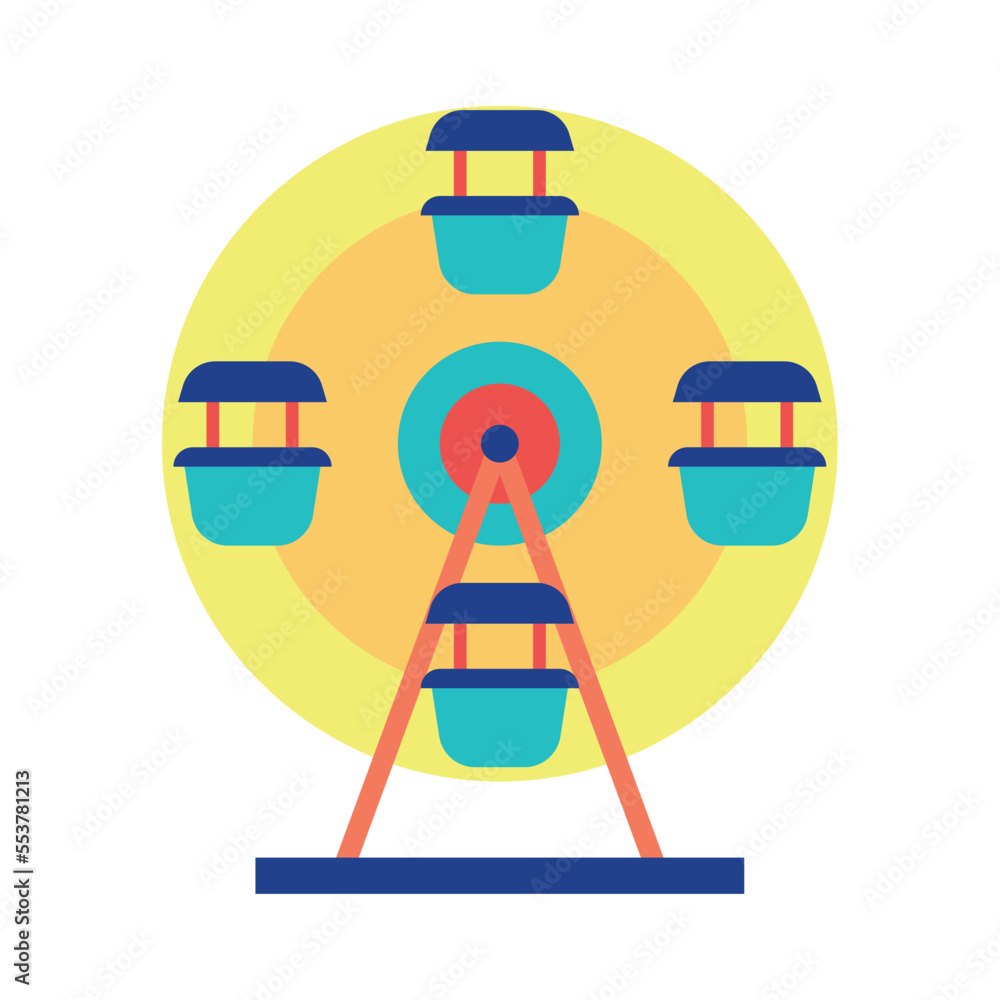 Isolated ferris amusement park icon Vector Isolated ferris amusement park icon Vector
