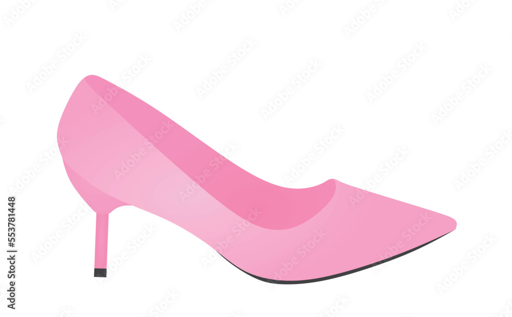 Pink platform shoe. vector illustration Pink platform shoe. vector illustration