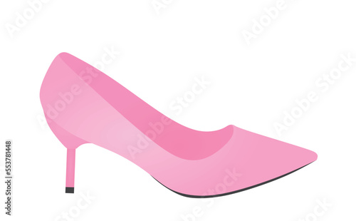 Pink platform shoe. vector illustration