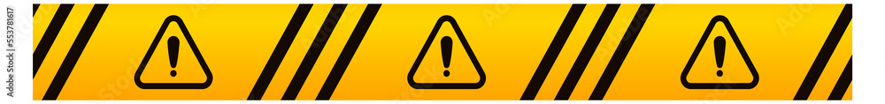 Attention barrier tape. Yellow danger sign border Attention barrier tape. Yellow danger sign border