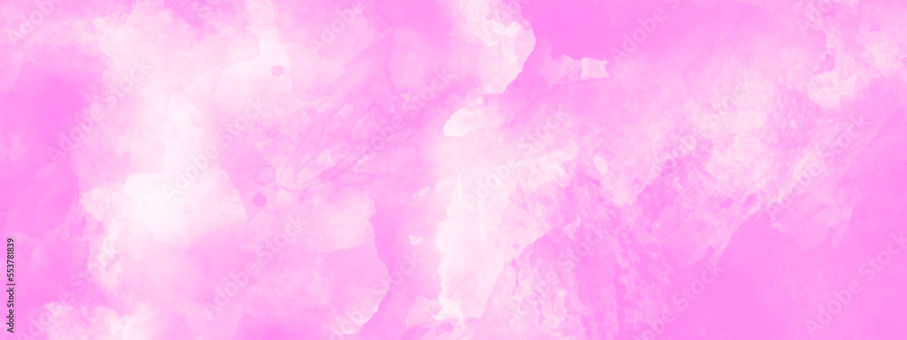 Obraz premium Pink watercolor background painting with abstract texture design. Abstract pink watercolor background for your design, watercolor background concept, vector.