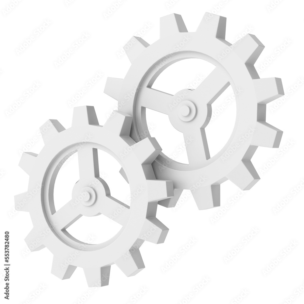 3D gear. Setting icon. 3D illustration. 3D gear. Setting icon. 3D illustration.
