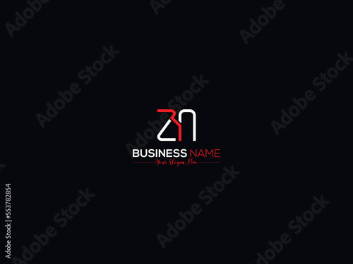 Unique ZN Colorful Logo, Creative Zn nz Logo Letter Vector Art
