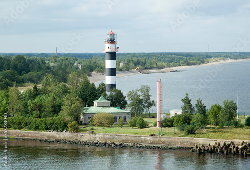 Daugavgriva Lighthouse at the Entrance to Gulf of Riga