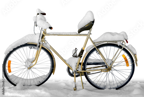 Fototapeta Naklejka Na Ścianę i Meble -  Bike in snow