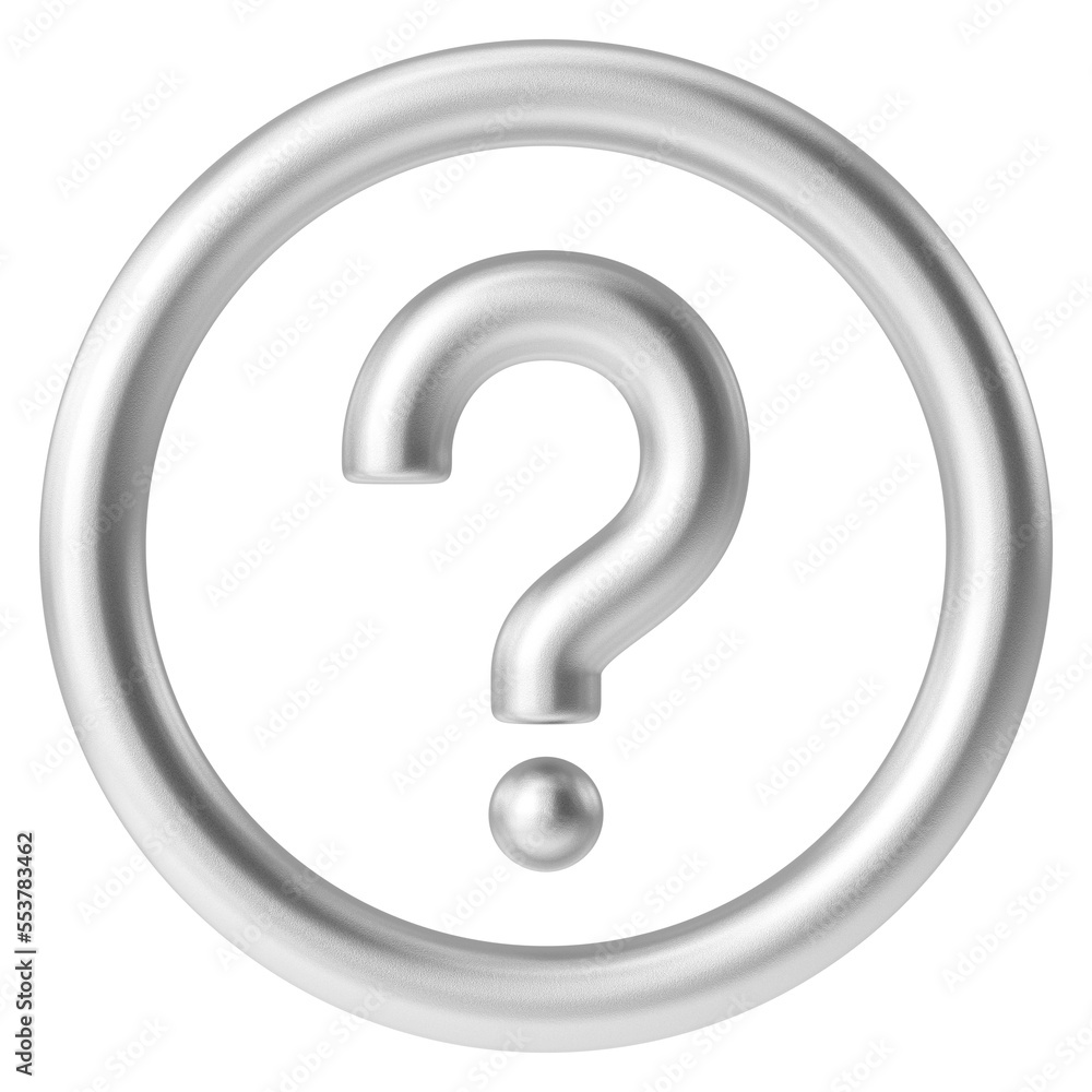 Question mark sign. Question icon. 3D illustration. Question mark sign. Question icon. 3D illustration.