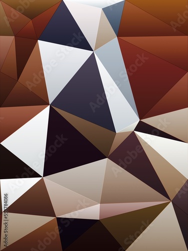 Low POly Geometric Graphical Abstract Painting Art Background Texture,Colorful Geometrical Artwork,Modern Conceptual Print 3D Rendering,3D Illustration
