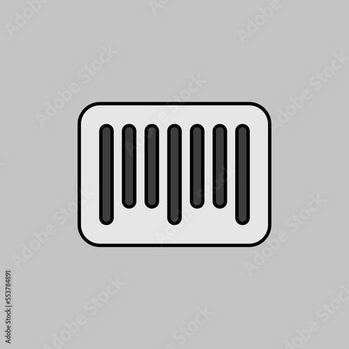 Barcode vector grayscale icon. E-commerce sign