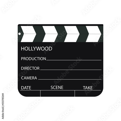 Movie clapboard vector illustration. Slapperboard.