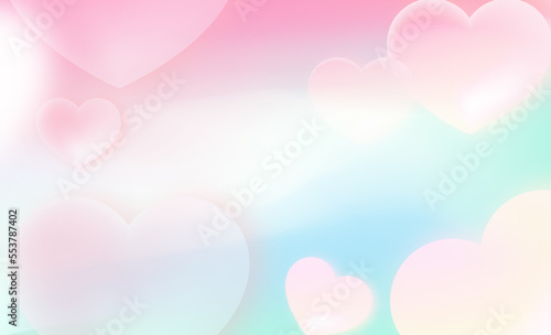 Abstract soft hearts background