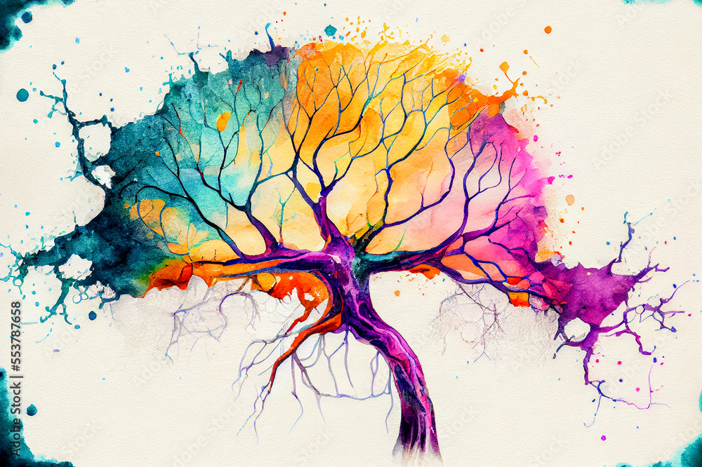 Neurons, brain cells, neural network Stock Illustration | Adobe Stock