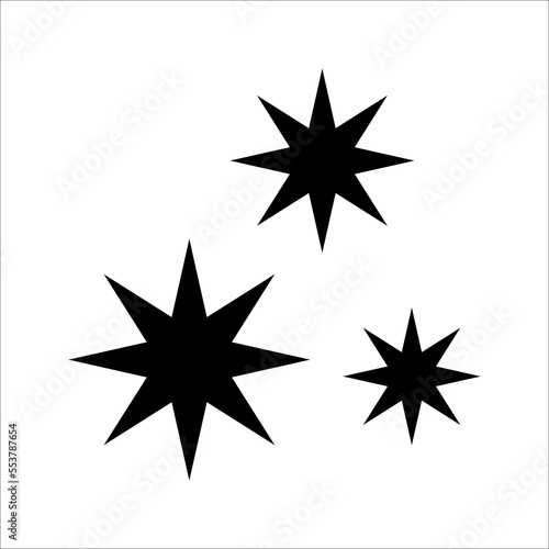 Shine icon, Clean star icon. cleaning vector illustration on white background
