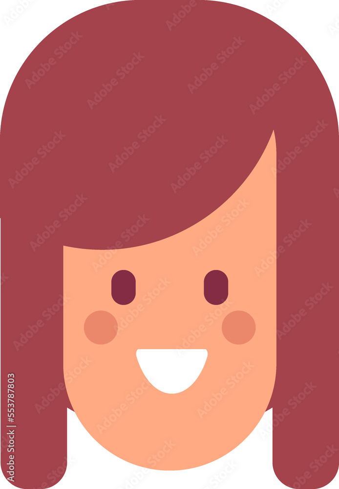 Girl face cartoon avatar Girl face cartoon avatar