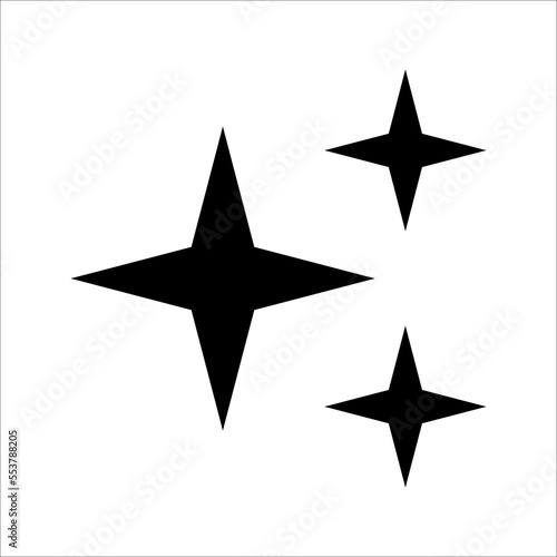 Shine icon  Clean star icon. cleaning vector illustration on white background