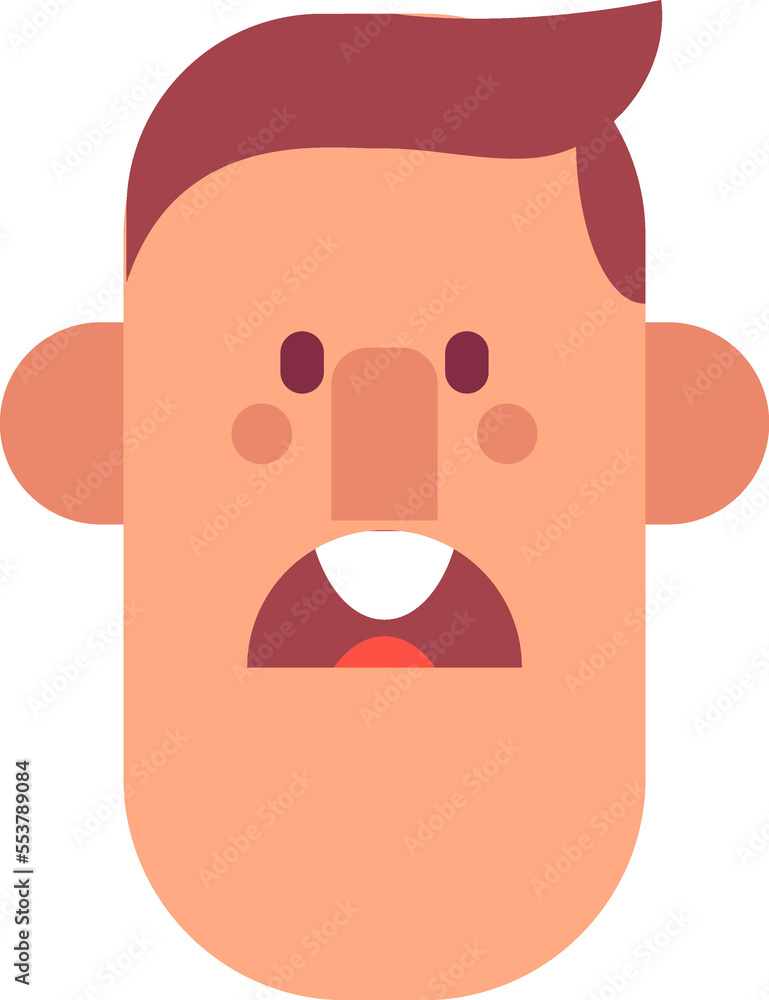 Man face cartoon avatar