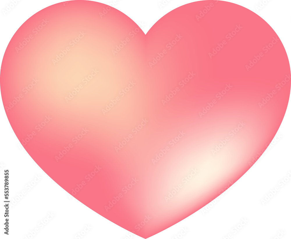 pink heart love 3d