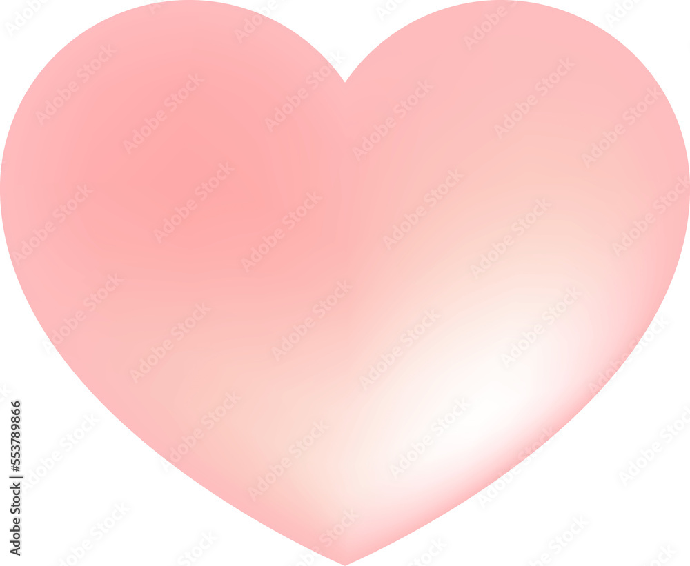 pink heart love 3d