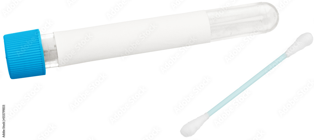 Tube containing a swab sample that has tested on COVID Tube containing a swab sample that has tested on COVID