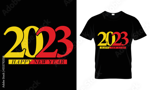 2023 Happy New Year T shirt Print Template