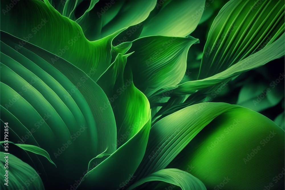 Obraz premium Green leaves background