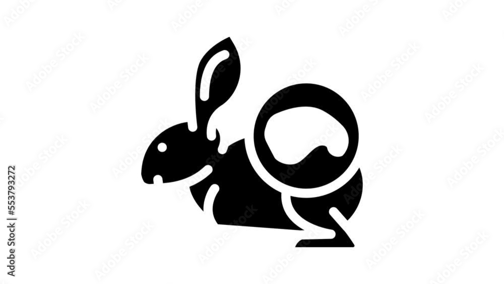 rabbit meat glyph icon animation rabbit meat glyph icon animation