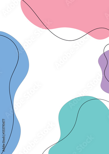 Vector abstract creative background in modern minimal style with copy space for text