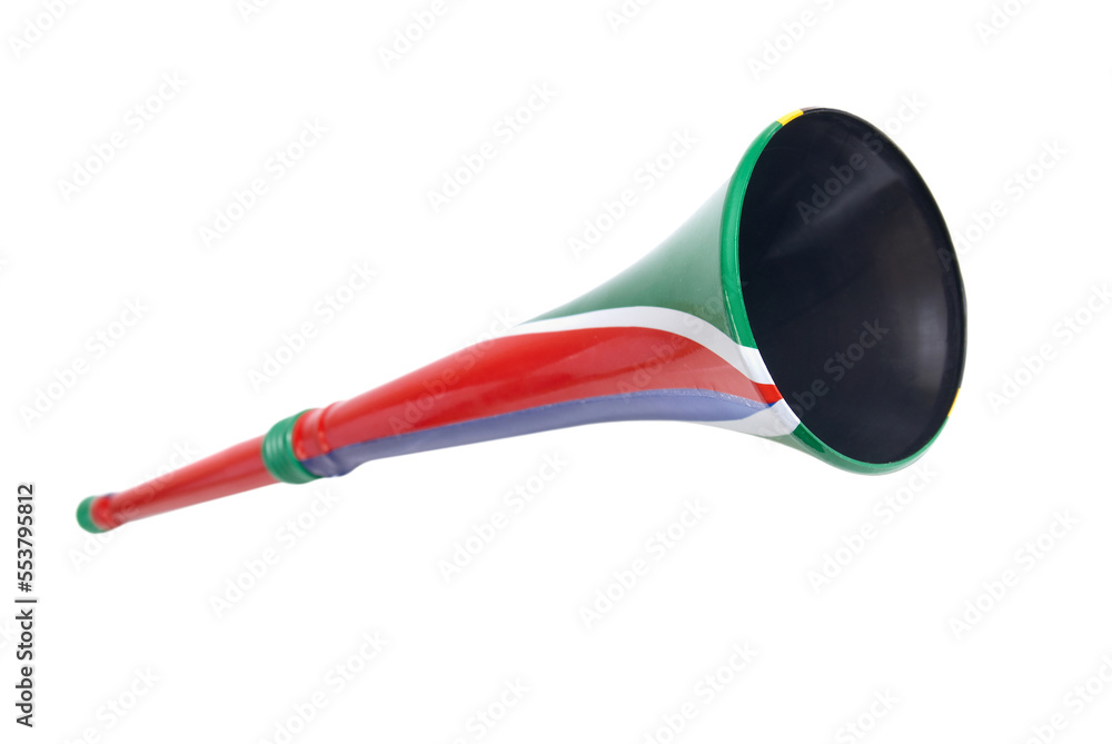 Vuvuzela football horn in PNG isolated on transparent background Stock-Foto