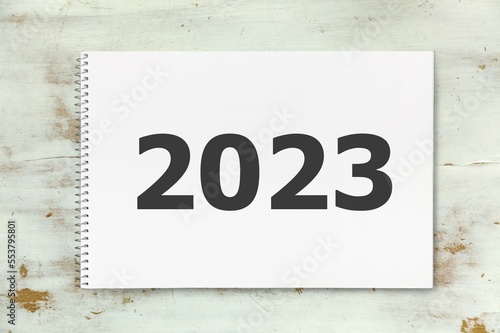 New year 2023 concept on the notepad. © BillionPhotos.com