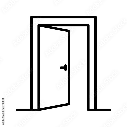 door icon flat trendy popular simple