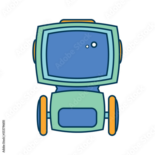 Wallpaper Mural Isolated colored robot toy icon Vector Torontodigital.ca