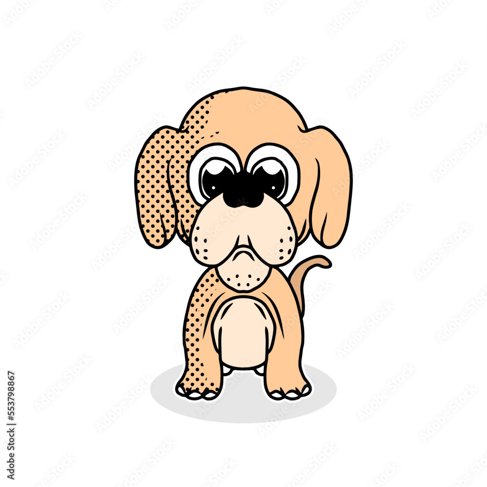 cute dog illustration that can be used for posters or t-shirts cute dog illustration that can be used for posters or t-shirts
