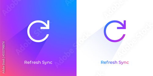 Refresh sync Vector illustration icon Arrow rotation reload sign circle icon