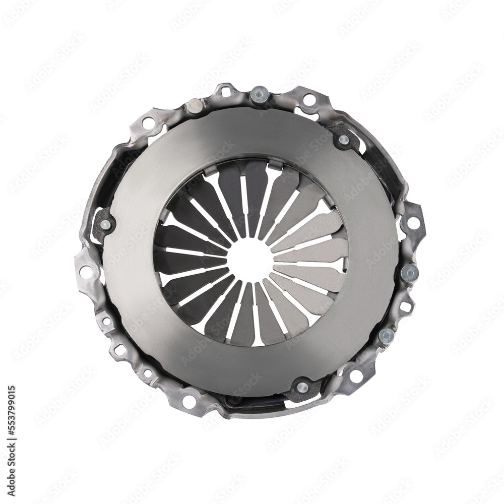 The car clutch cover on a white background. The car clutch cover on a white background.