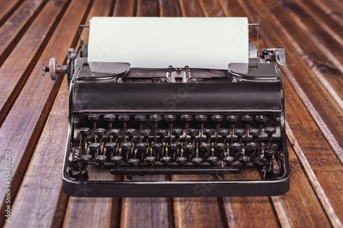 A vintage retro typewriter for writing on desk