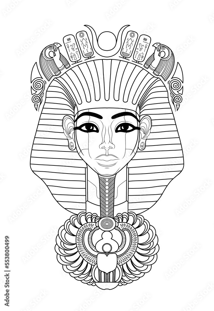 Pharaoh Tattoo Art Egypt Pharaoh Graphic Tshirt Design Great King Of  Ancient Egypt Tutankhamen Mask Tatoo Egyptian Golden Pharaohs Mask  Ethnic Style Tattoo Vector Royalty Free SVG Cliparts Vectors And Stock  Illustration
