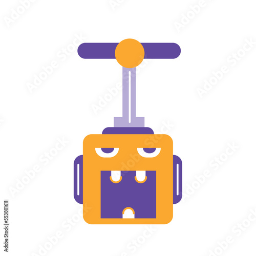 Isolated colored children detonator toy icon Vector