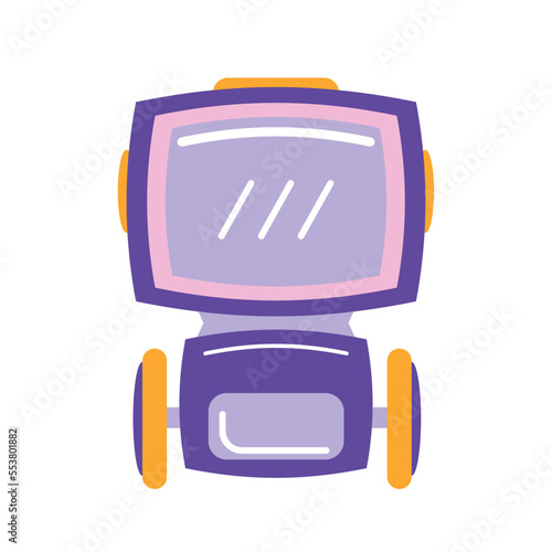 Wallpaper Mural Isolated colored robot toy icon Vector Torontodigital.ca