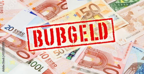Tableau sur toile Bußgeld Stempel - Euro Geldscheine