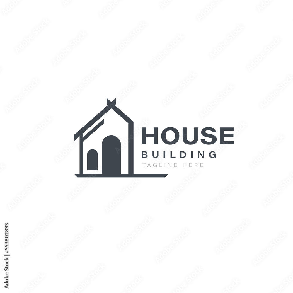 House building logo vector design template