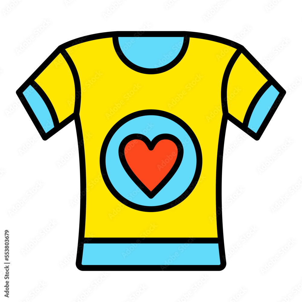 Tshirt Filled Line Icon Tshirt Filled Line Icon