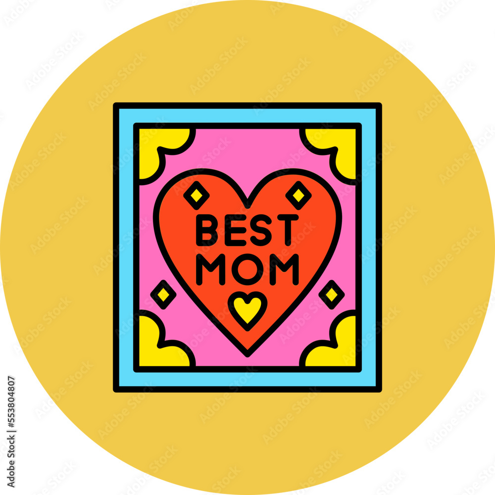 Best Mom Multicolor Circle Filled Line Icon Best Mom Multicolor Circle Filled Line Icon