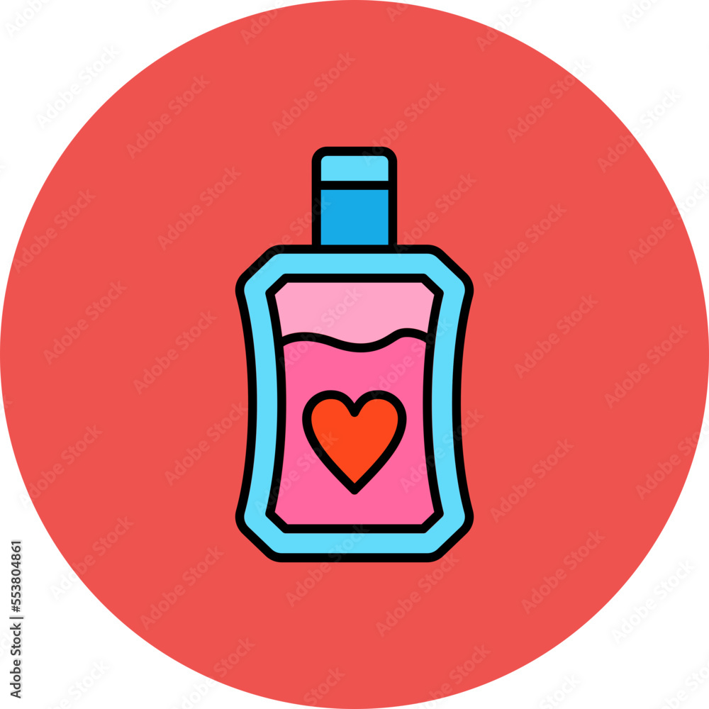 Perfume Multicolor Circle Filled Line Icon Perfume Multicolor Circle Filled Line Icon