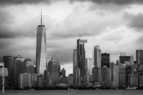 The financial district with the One Trade Centre in black and white. © Ondrej Bucek