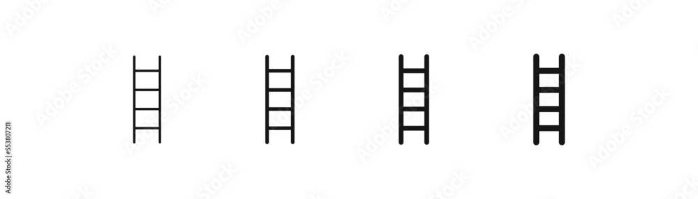 Ladder icon. Step up sign. Worker stairs symbol. Vector sign. Ladder icon. Step up sign. Worker stairs symbol. Vector sign.
