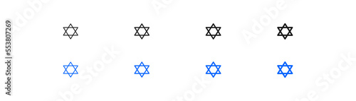 Star David icon. Hexagram sign. Judaism symbol. Vector sign.