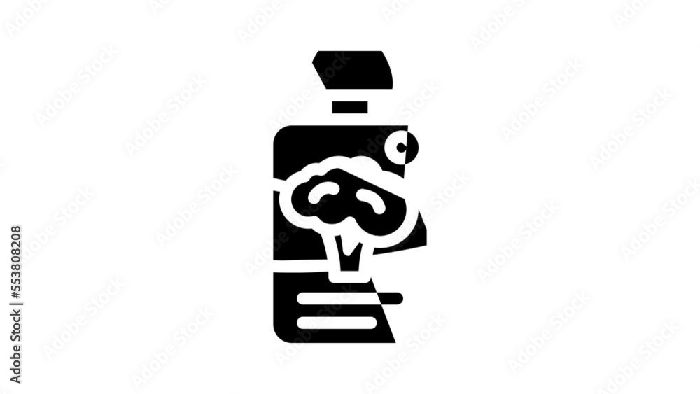 baby food broccoli glyph icon animation