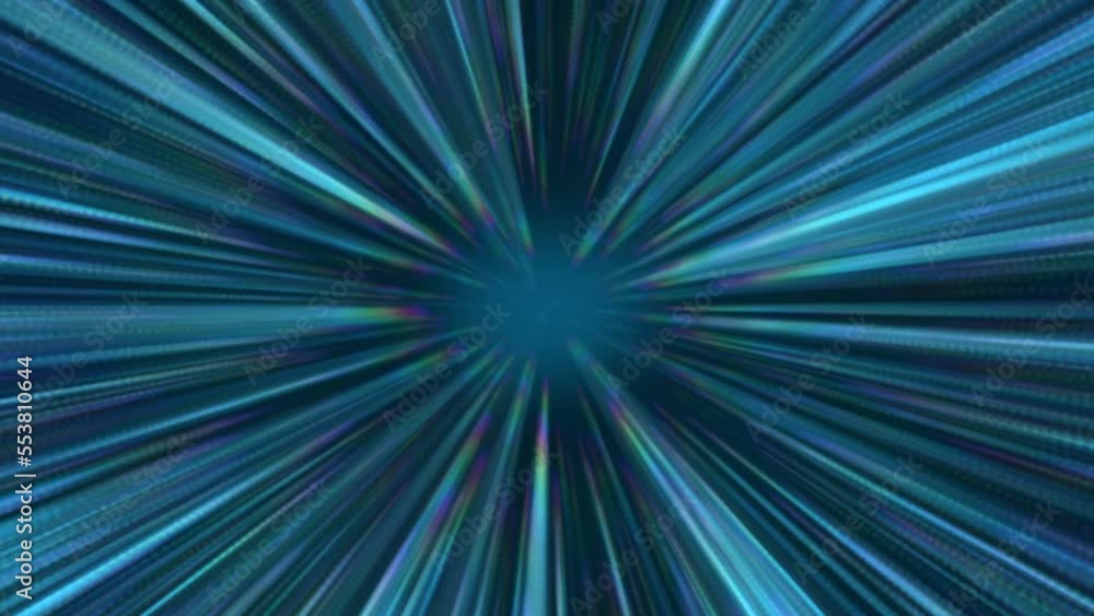 Prism light rays warp speed in space blue background concept Prism light rays warp speed in space blue background concept