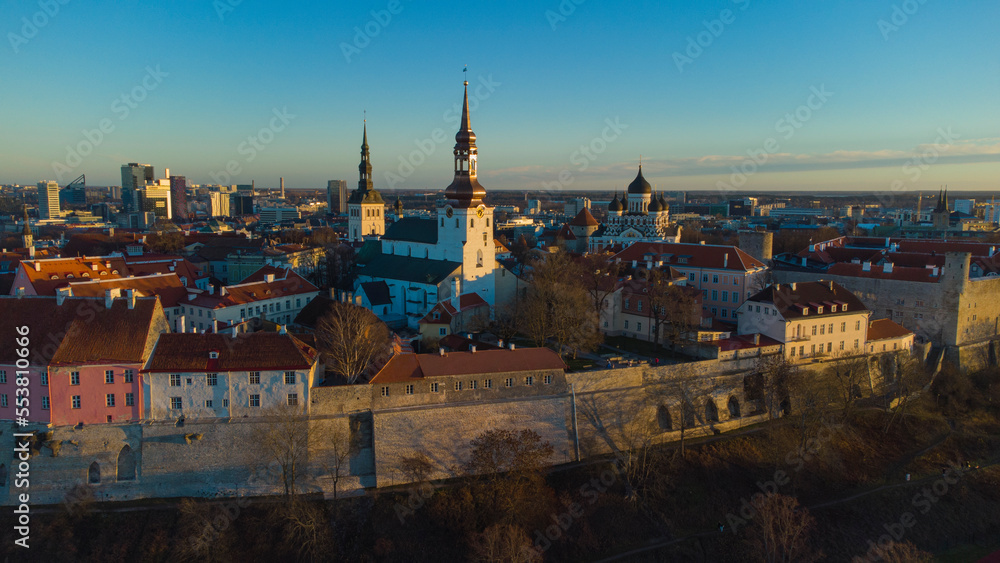 Tallinn old town view from above